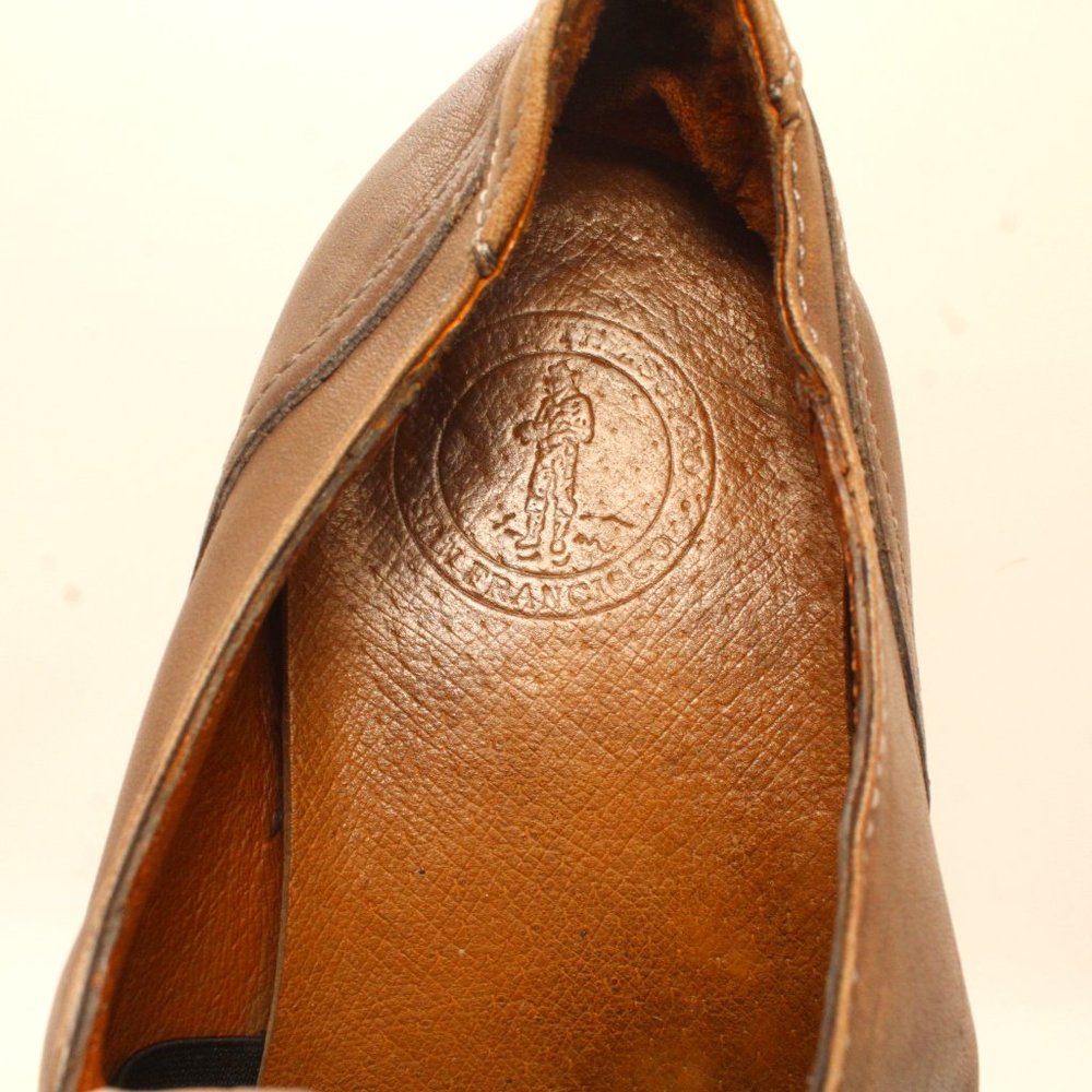 Sutro San Francisco Mens Sz 9D Larkin Brown Distressed Leather Oxford Shoes - Picture 11 of 14